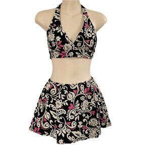 Two-Piece Skirted Bikini Bathing Suit with Built-in Panty – Sz 6